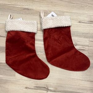 H&M Red Holiday Stockings with Cream Cuff (1 pair)